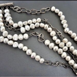 Silpada Sterling Silver & Freshwater Pearl Multi-Strand Bracelet